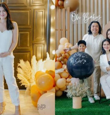 Dimples Romana Just Threw the Chicest Neutral-Themed Gender Reveal Party